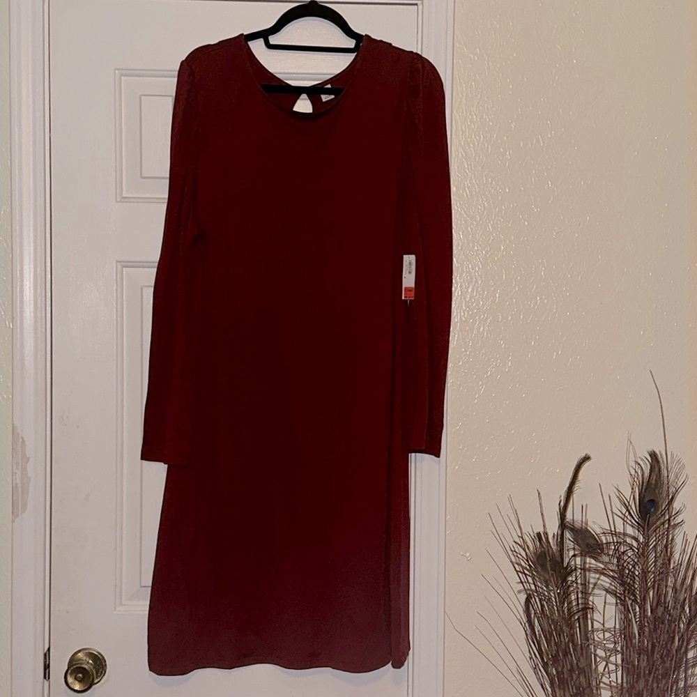 Old Navy Women's XL Burgundy Dress - soft, comfy, and flowy!
